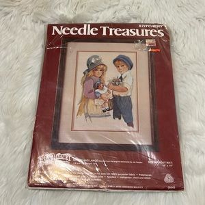 Vintage Cross-Stitch Needlework Kit Spring and Lace # 00543 New